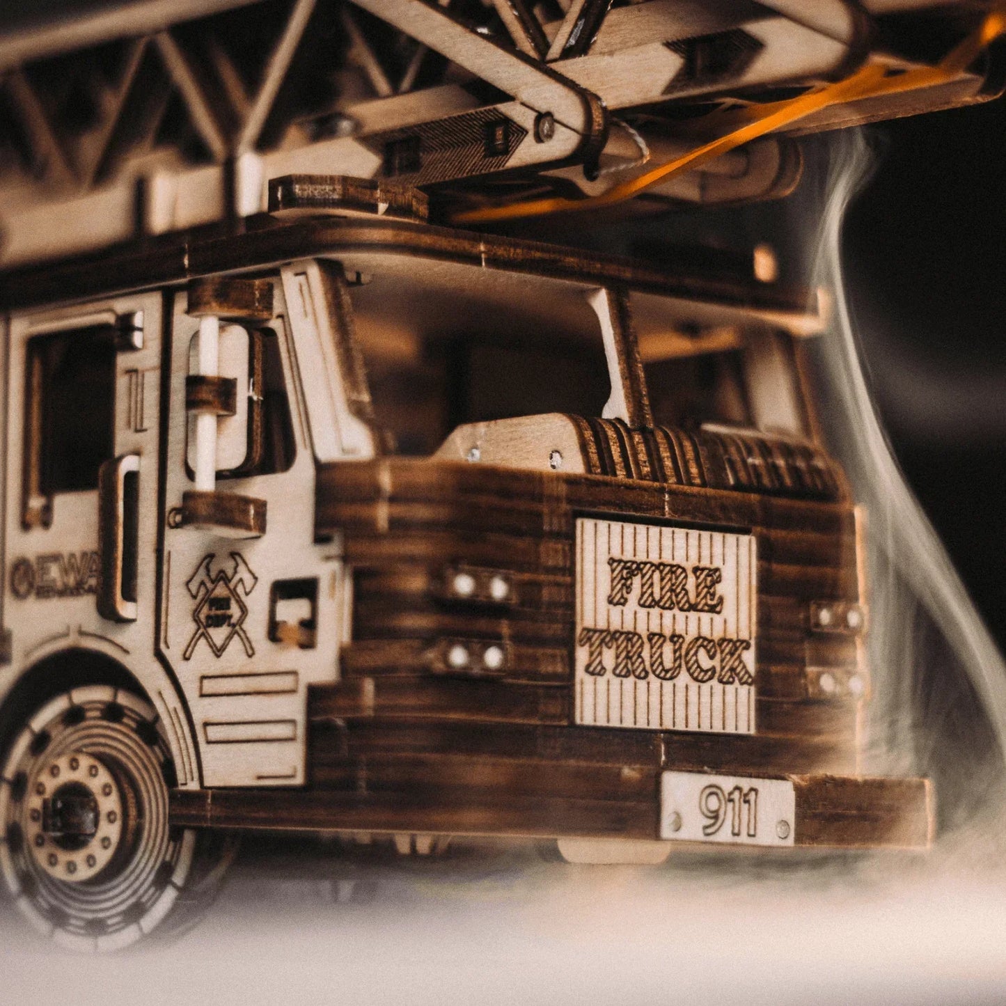 Wooden Fire Brigade Model